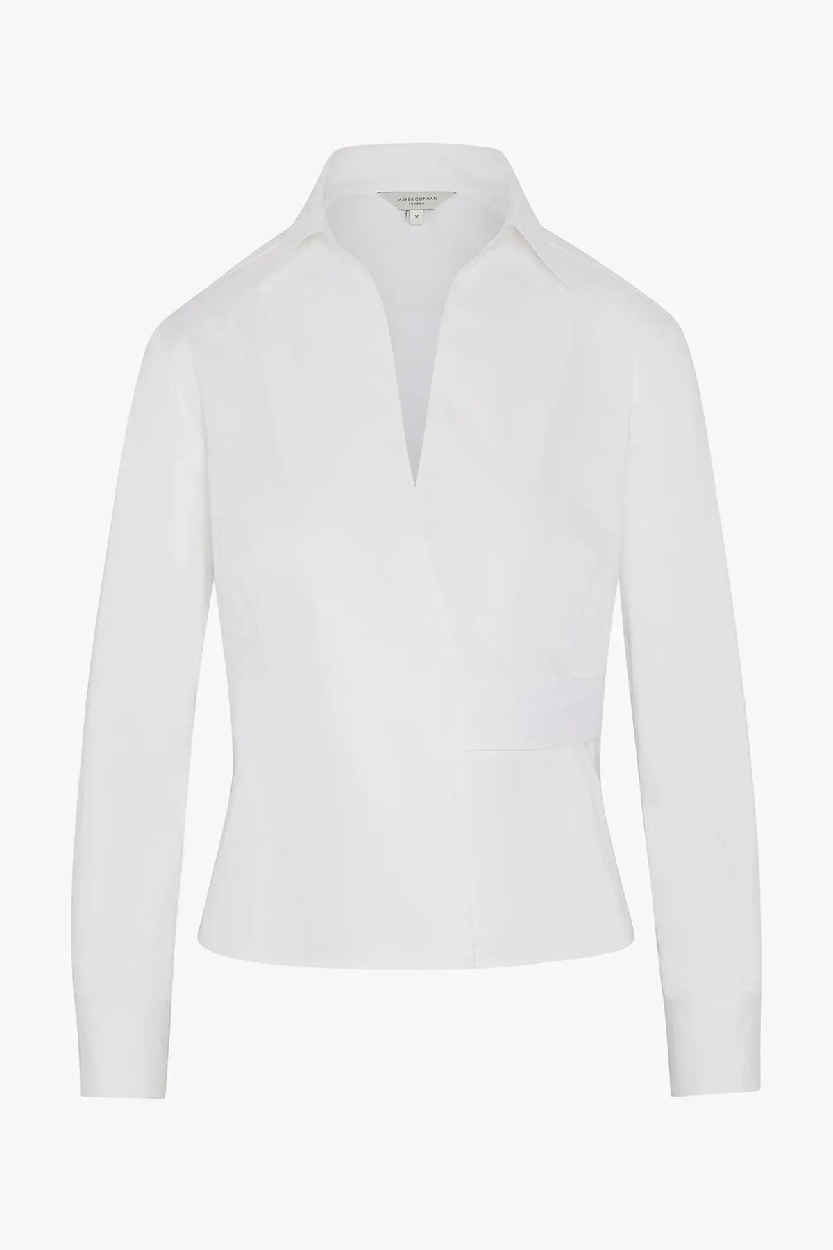 Holly Plain Wrap Shirt in White