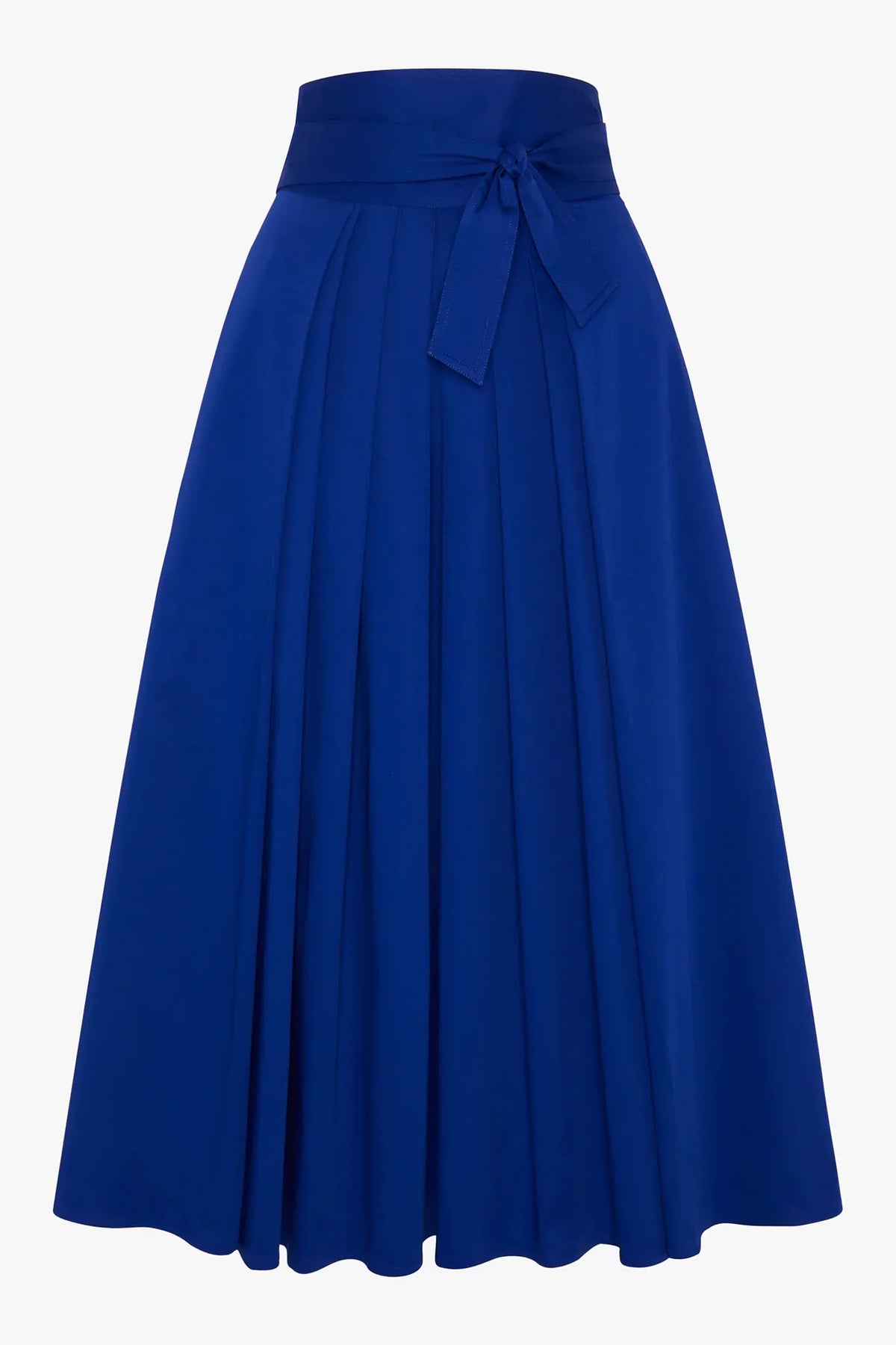 Henrietta Inverted Pleat Skirt in Blue