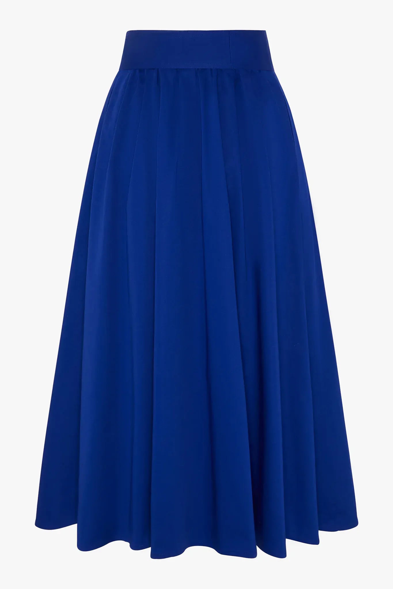 Henrietta Inverted Pleat Skirt in Blue