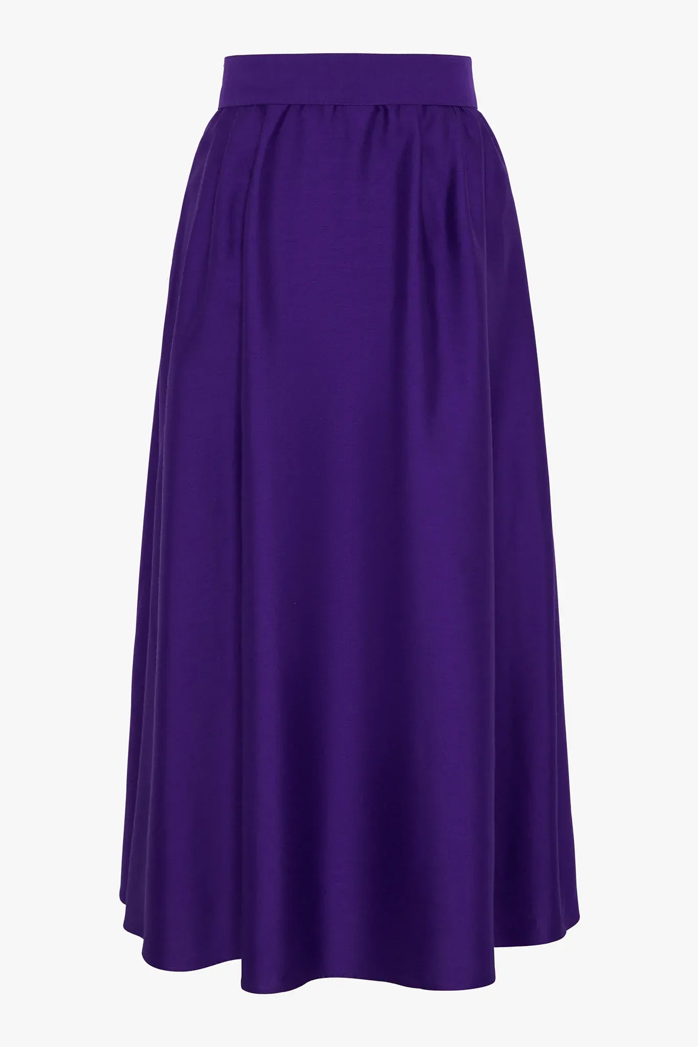 Gwen Wool Silk Skirt in Red