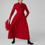 Gwen Wool Silk Skirt in Red