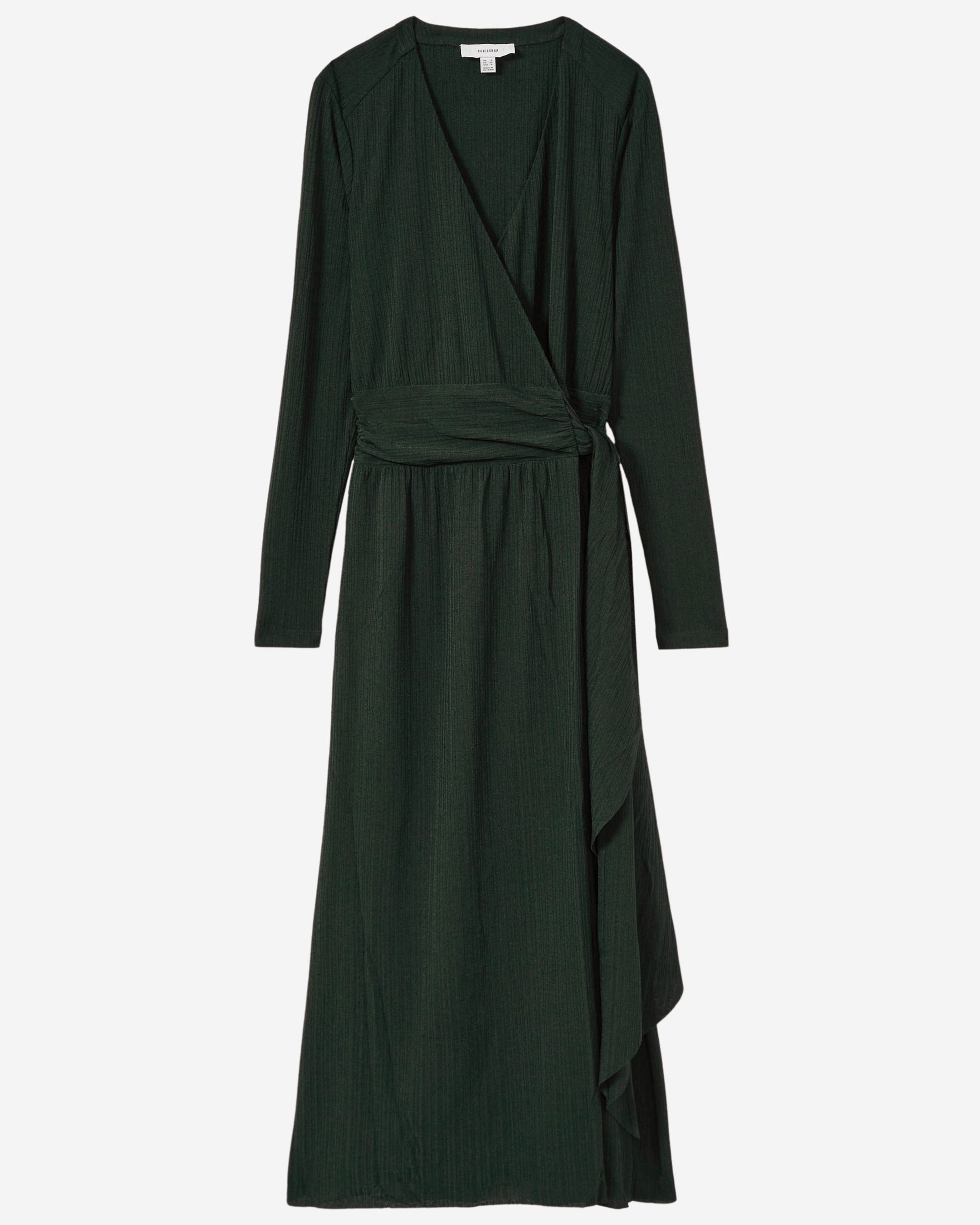 Reiss Wrap Tie Midi Jersey Dress