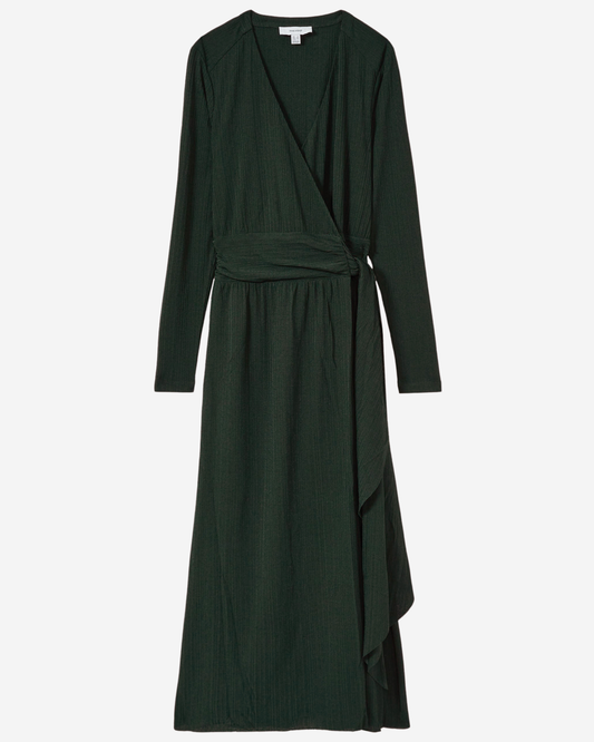 Reiss Wrap Tie Midi Jersey Dress