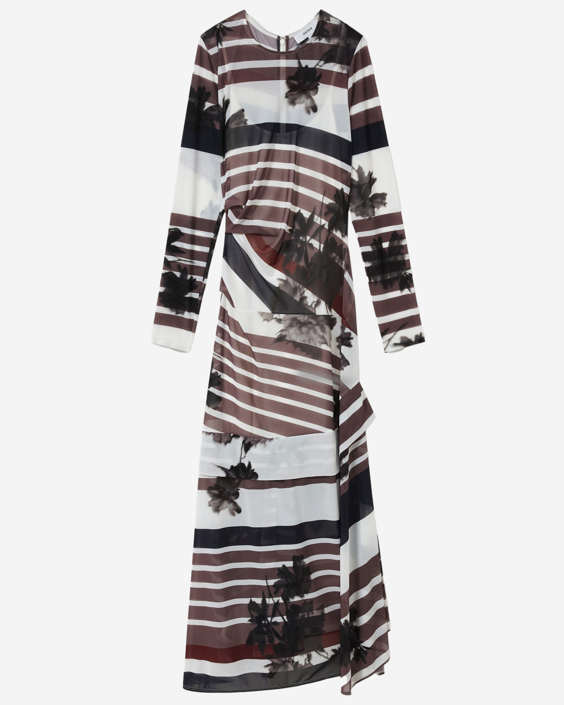 Reiss Stripe Printed Dress