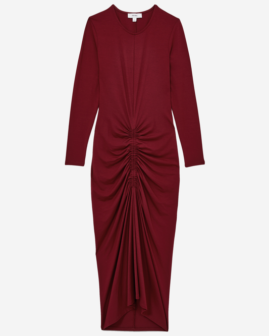 Reiss Plain Ruched Jersey Dress