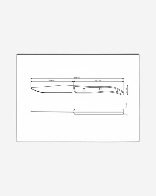 سكين شرائح اللحم من ترامونتينا بشفرة من الفولاذ المقاوم للصدأ ومقبض من خشب البوليوود الأحمر 5 بوصات