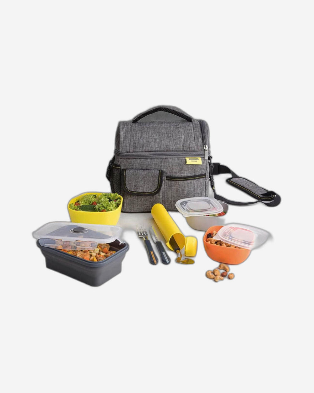 طقم حقيبة غداء حرارية من ترامونتينا برازيل باور أب، 9 قطع