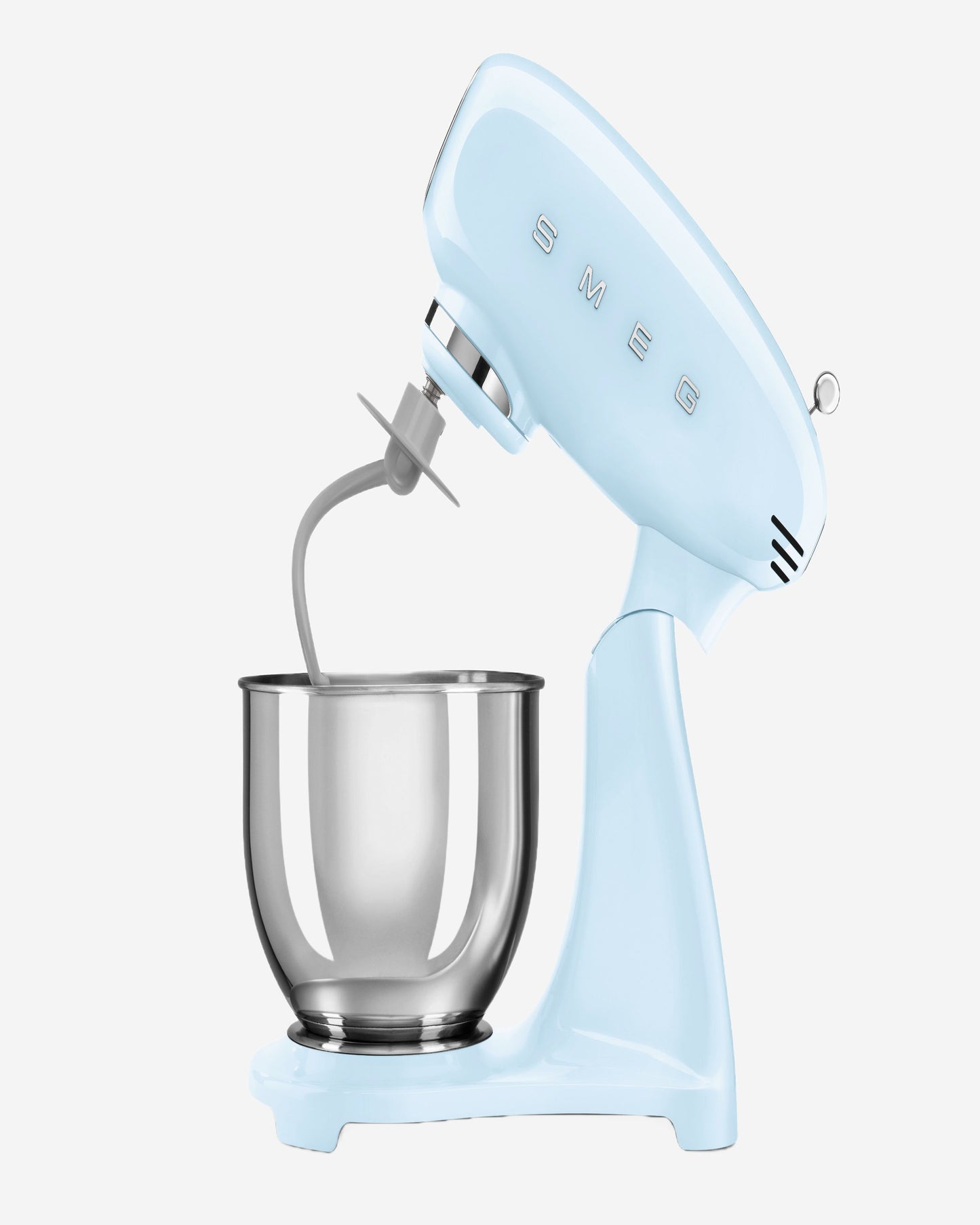 SMEG Stand Mixer Pastel Blue Full Color Steel Bowl - SMF05PBUK