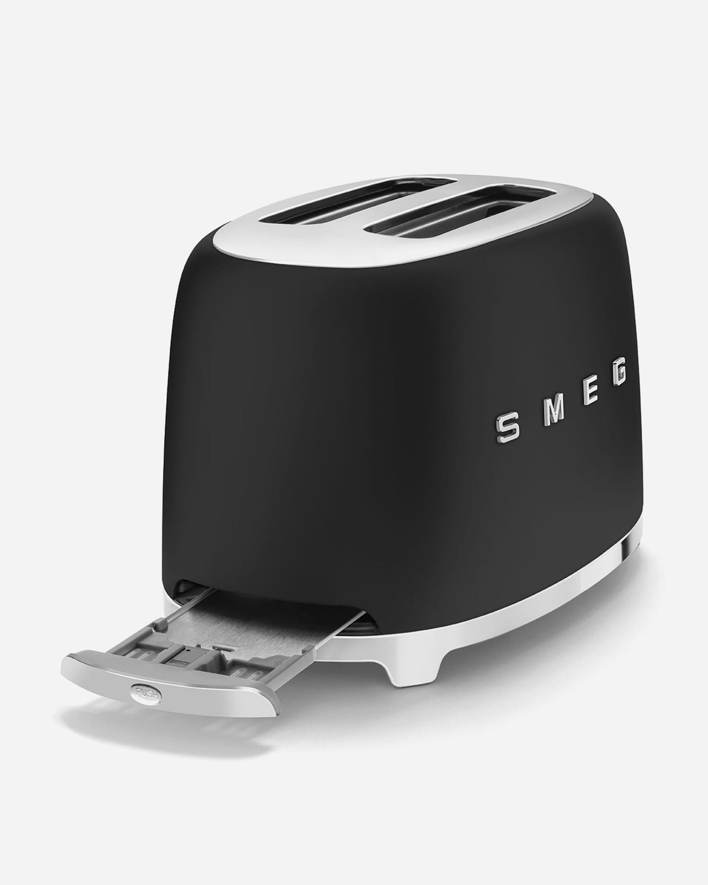 محمصة خبز SMEG بفتحتين عريضتين للغاية - أسود مطفي