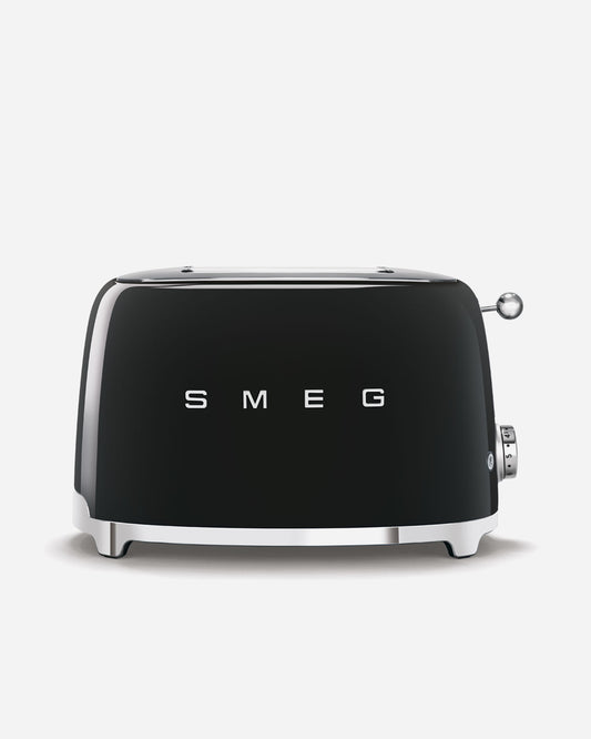 محمصة خبز من Smeg، شريحتان، لون أسود