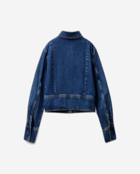 سترة جينز بقصّة مربعة