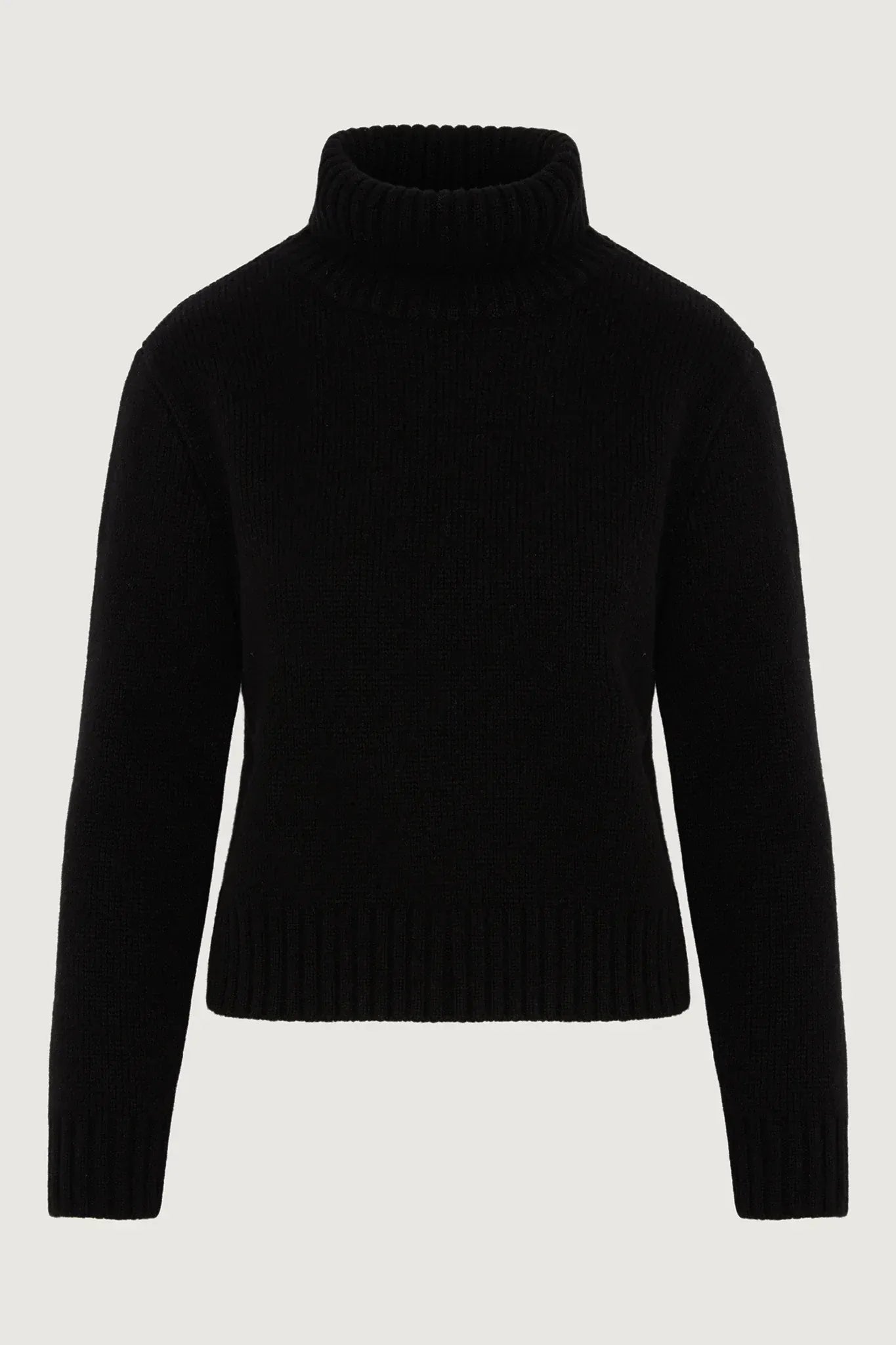 Gemma Chunky Roll Neck in Black