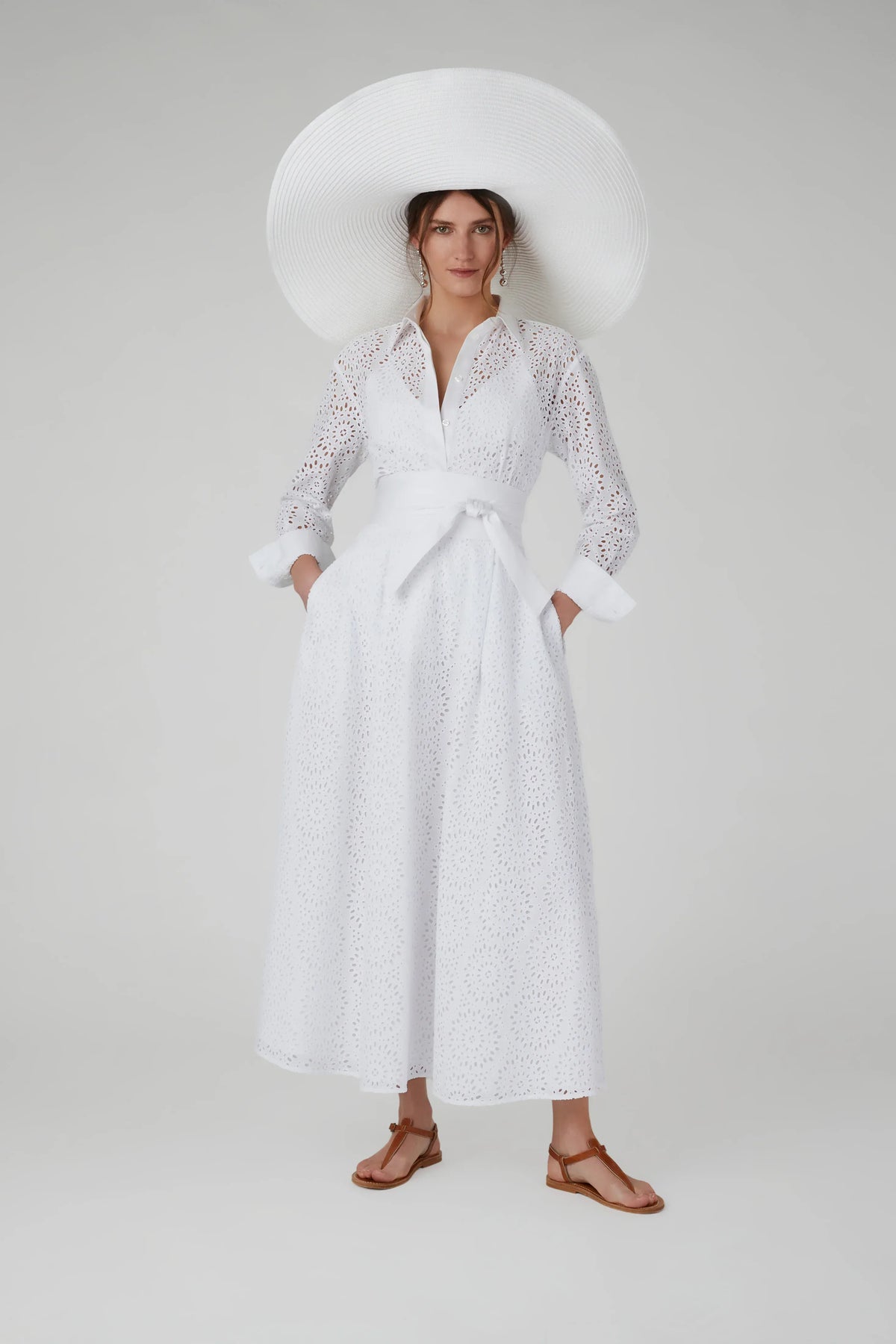 Felicia Broderie Shirt in White