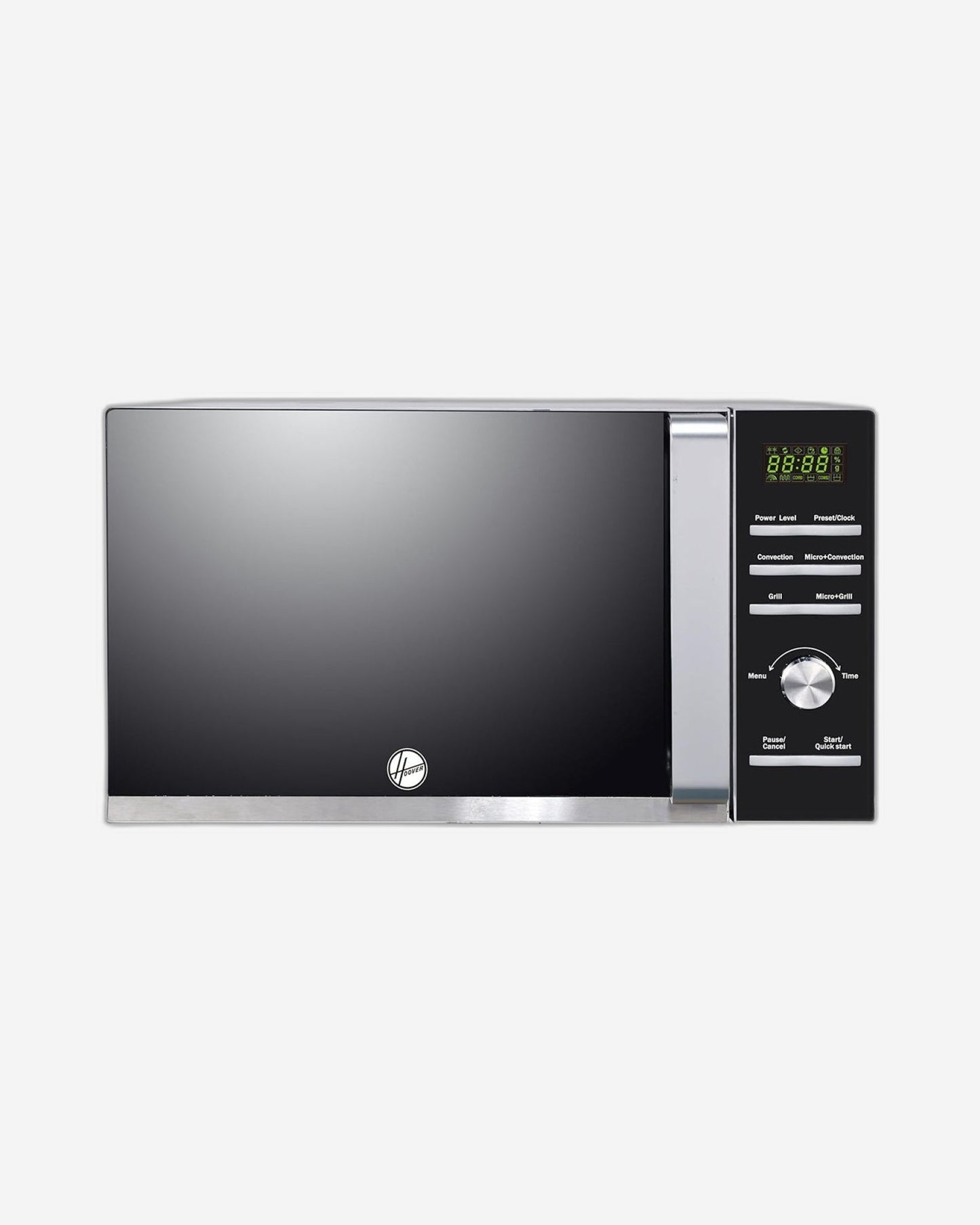 ميكروويف هوفر الرقمي سعة 30 لترًا مع شواية - HMW-M30CG-S، قوة 900 واط، خاصية إذابة الجليد، خاصية الحمل الحراري مع وظيفة الشواية، زر تحكم رقمي، أسود