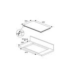 موقد حثي من بيرتازوني 90 سم