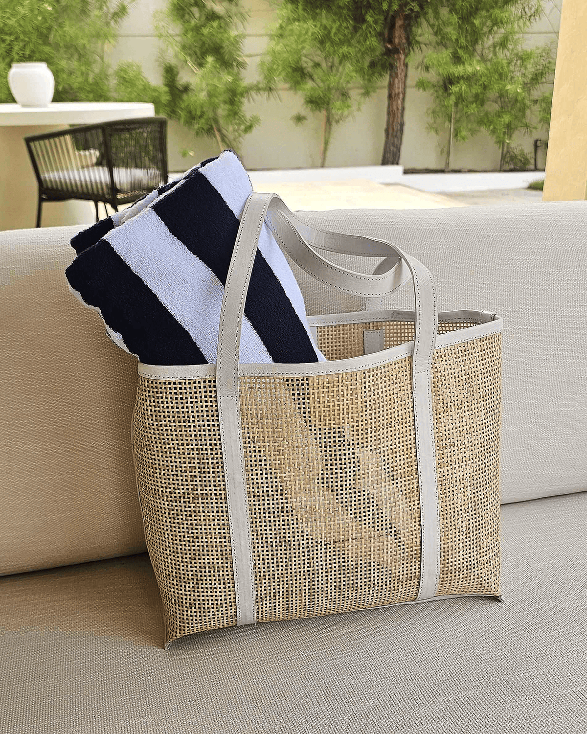 OHSun Leon Rattan Tote Bag - Black