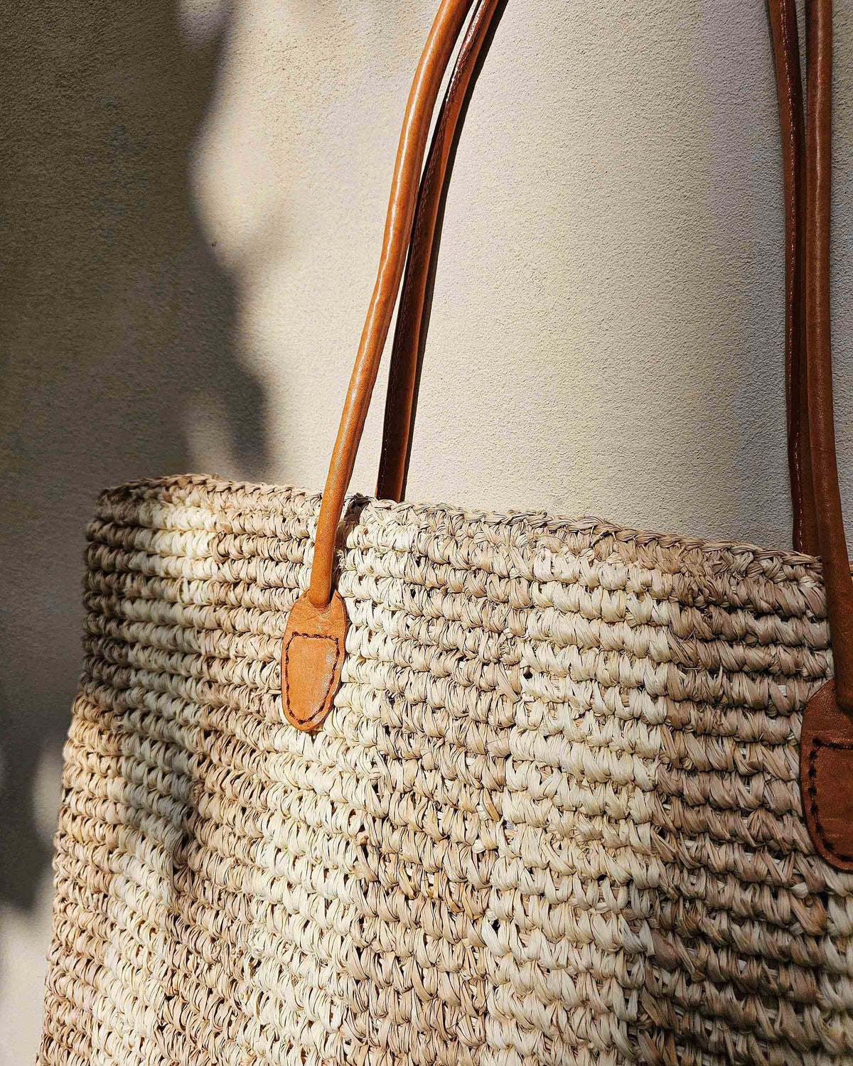OHSun Marna Raffia Beach Tote – Vanilla