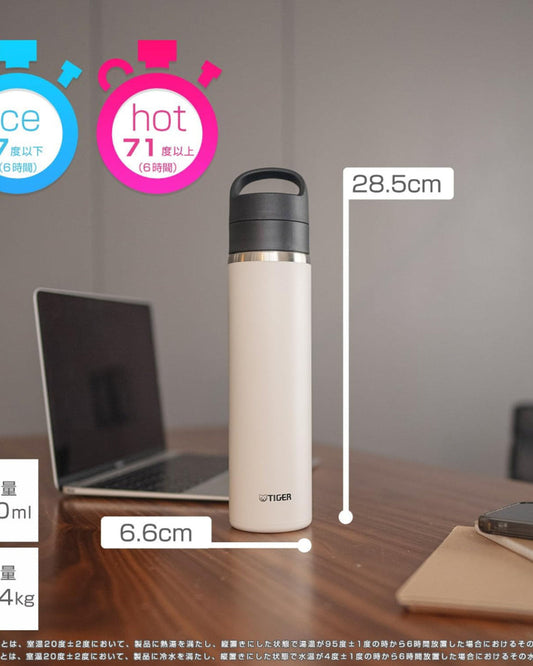 زجاجة غاز مفرغة من الهواء (Mkb-T060Wk) سعة 600 مل، لون أبيض