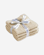 مجموعة مناشف الوجه "سيرين" من كريستي، من 4 قطع، بلون الخشب الطافي