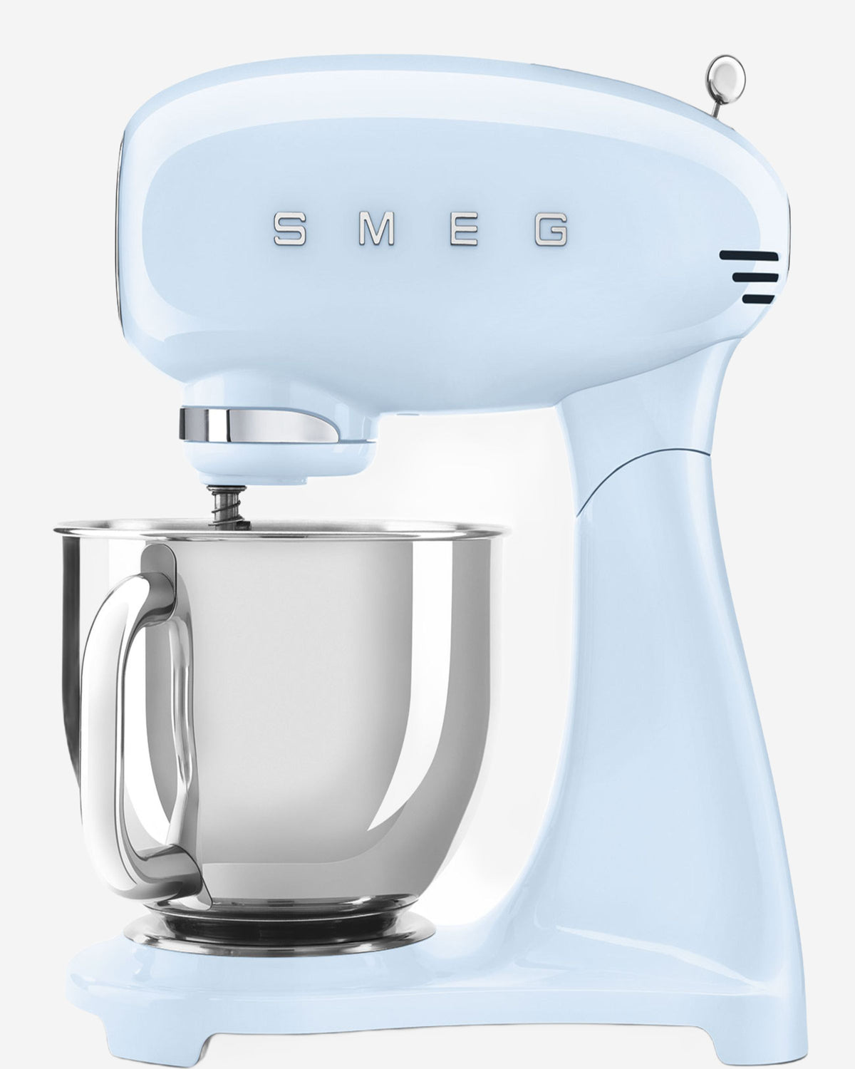 SMEG Stand Mixer White Full Color Steel Bowl - SMF05WHUK