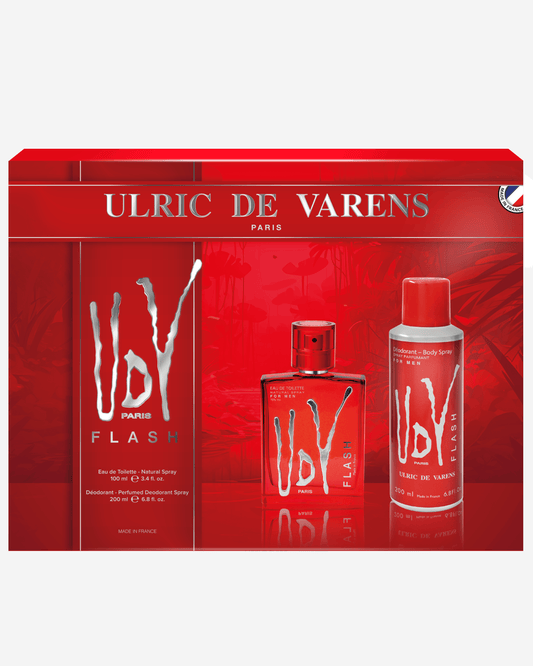 أولريك دي فارنز كوفريت فلاش (عطر تواليت 100 مل + مزيل عرق معطر 200 مل)