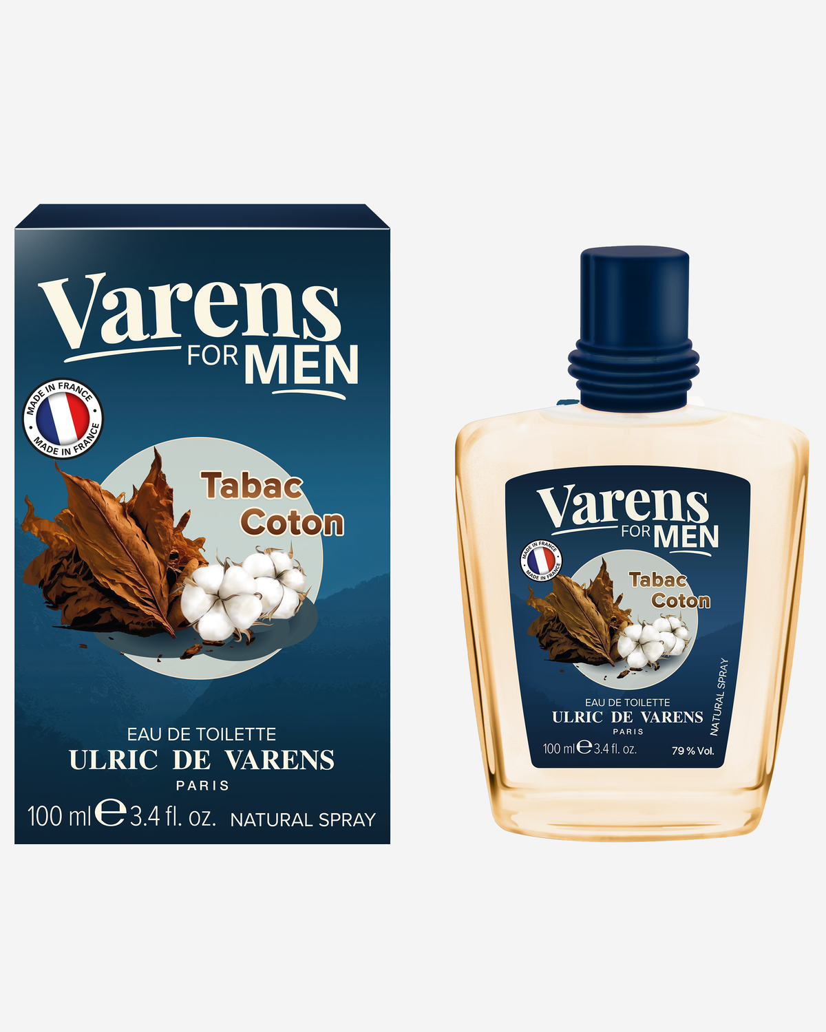 عطر او دو تواليت رجالي من أولريك دو فارين، 100 مل، تاباك كوتون