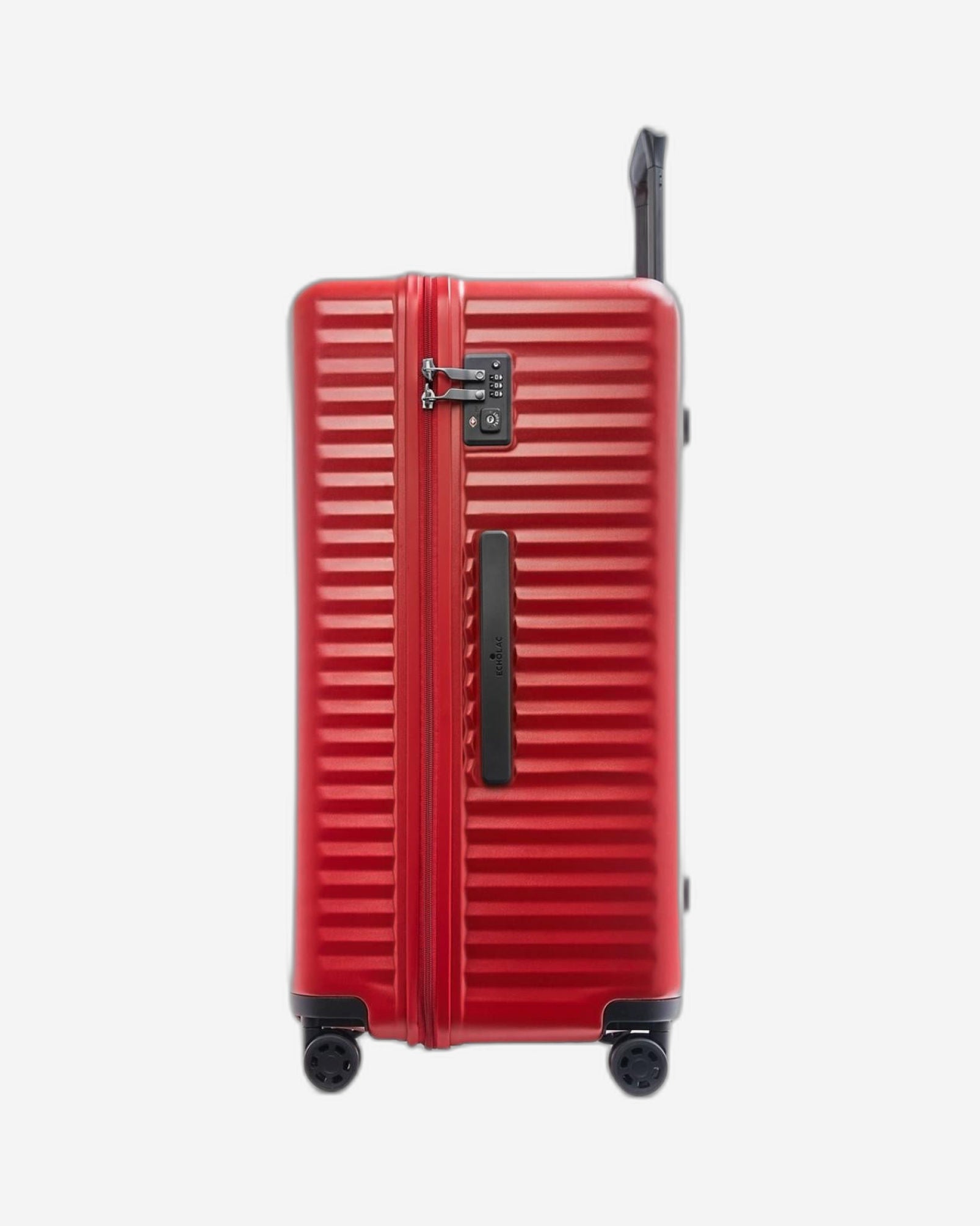 حقيبة سفر إيكولاك سيليسترا سوبر ترانك الصلبة، 75 سم، بأربع عجلات مزدوجة، لون أحمر