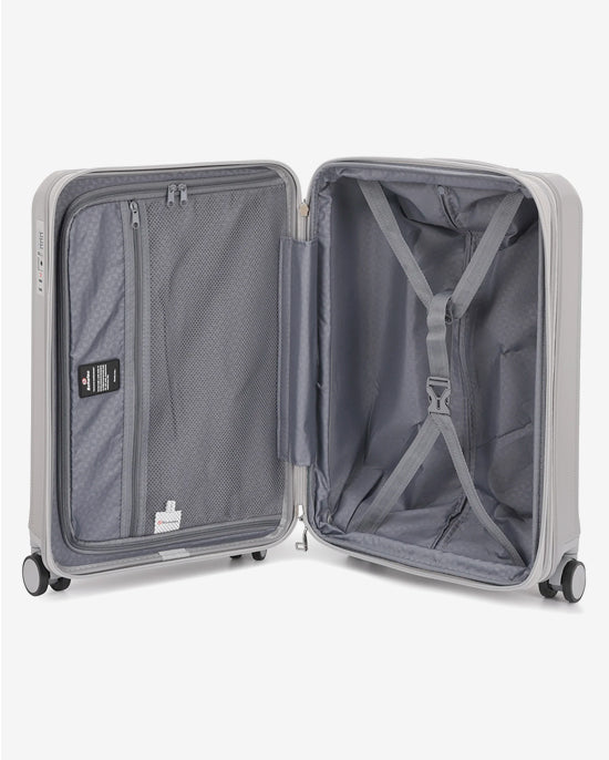 مجموعة عربة أمتعة إيكولاك سينس 56+67+78 سم، صلبة وقابلة للتوسيع، بعجلات مزدوجة، مكونة من 3 قطع