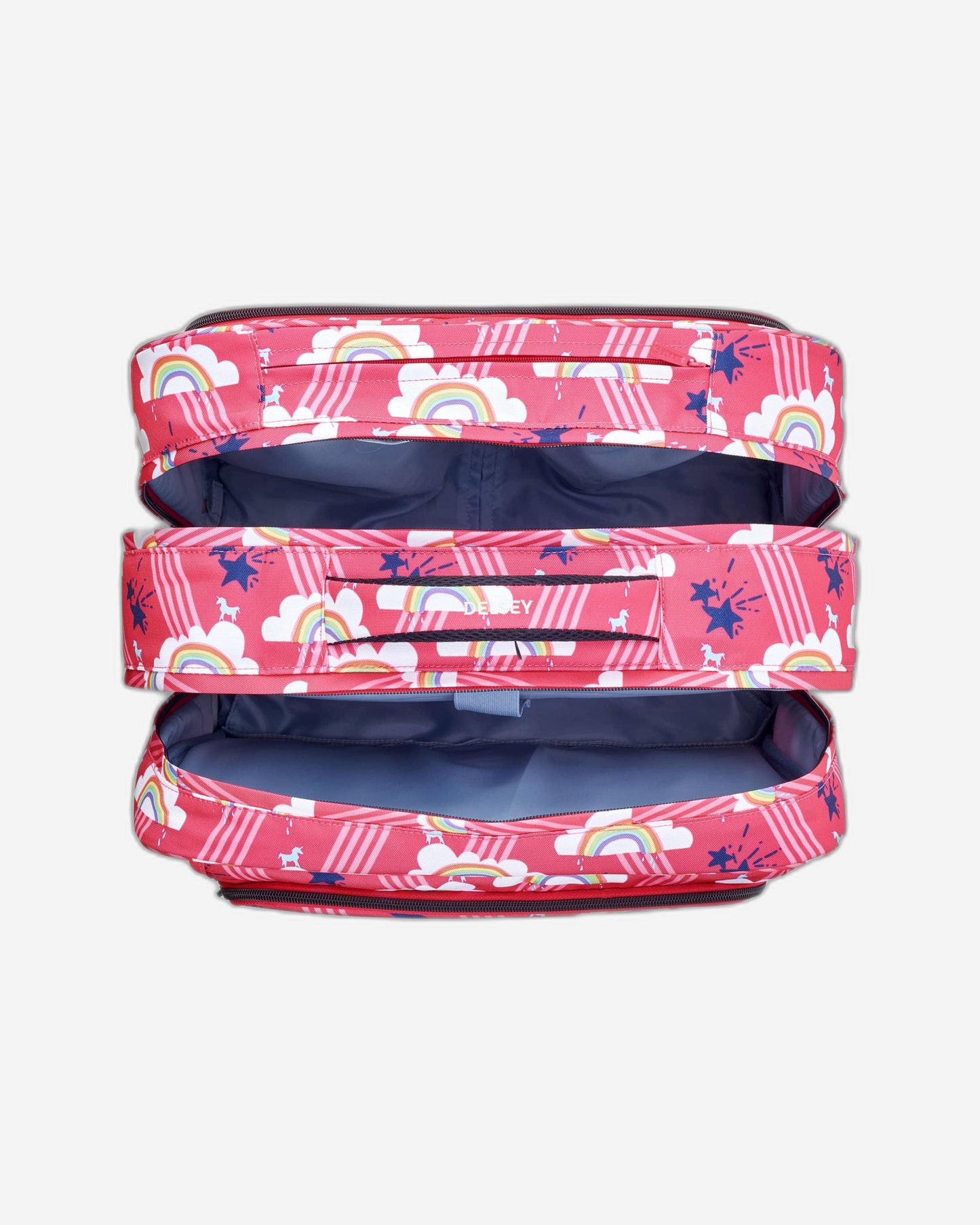 حقيبة مدرسية عمودية بعجلات من ديلسي باريس، وردية اللون، للعودة إلى المدرسة 2021