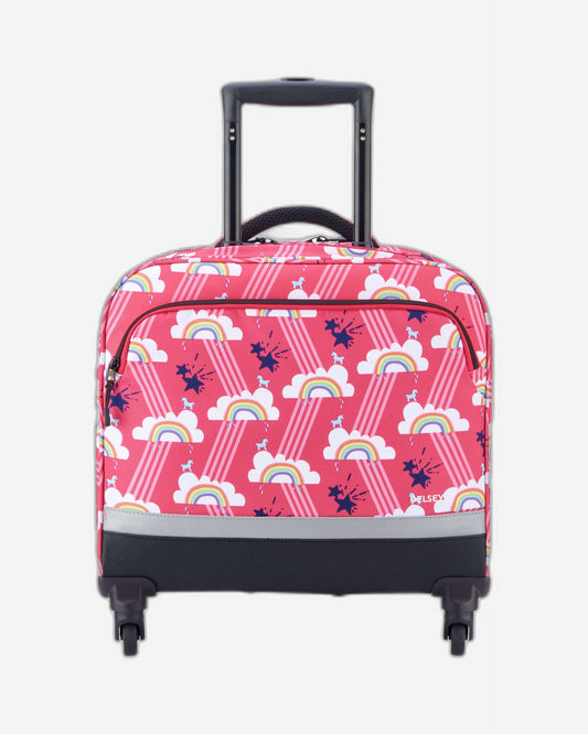 حقيبة ديلسي باريس المدرسية بعجلات عمودية باللون الوردي - العودة إلى المدرسة 2021