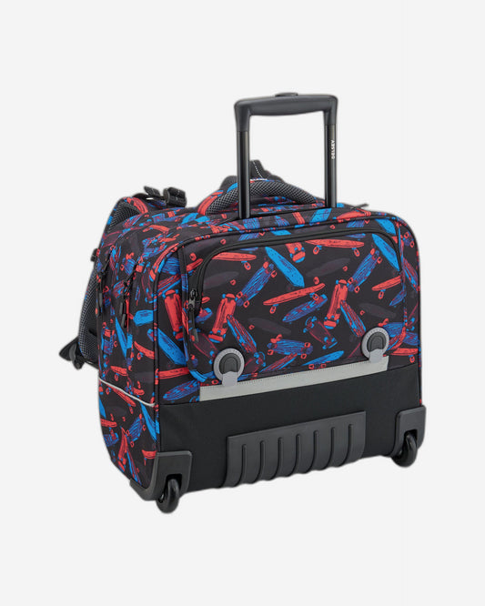 حقائب ديلسي باريس المدرسية بعجلات أفقية باللون الأسود لموسم العودة إلى المدرسة 2021