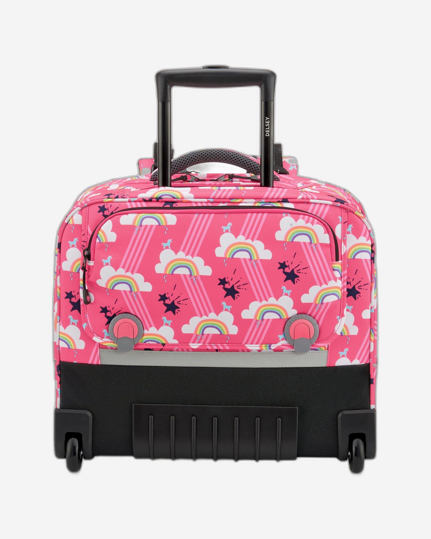 حقائب ديلسي باريس المدرسية بعجلات أفقية باللون الوردي لموسم العودة إلى المدارس 2021