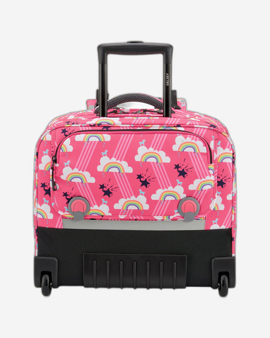 حقائب ديلسي باريس المدرسية بعجلات أفقية باللون الوردي لموسم العودة إلى المدارس 2021