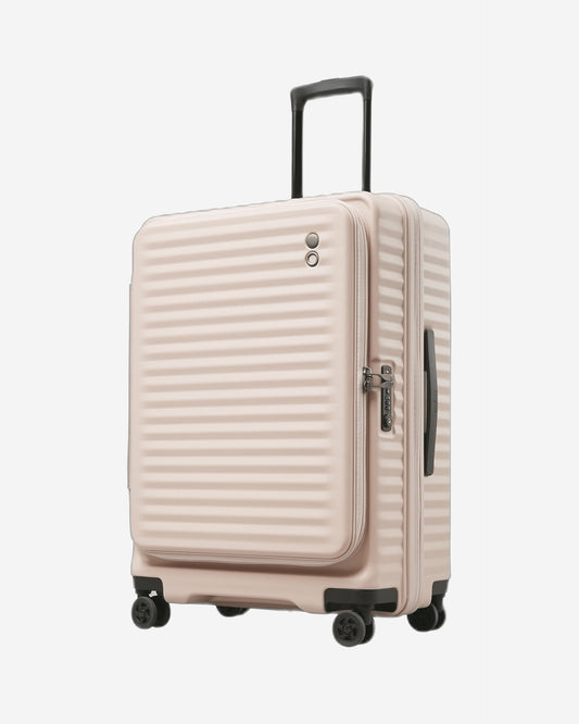 عربة أمتعة إيكولاك سيليسترا، مقاس 24 بوصة، بأربع عجلات مزدوجة، وردية اللون - PC183 وردي 24