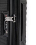 حقيبة سفر صلبة قابلة للتوسيع من إيكولاك فورزا، مقاس 65 سم، مزودة بأربع عجلات مزدوجة، لون أسود - PW005 24 أسود