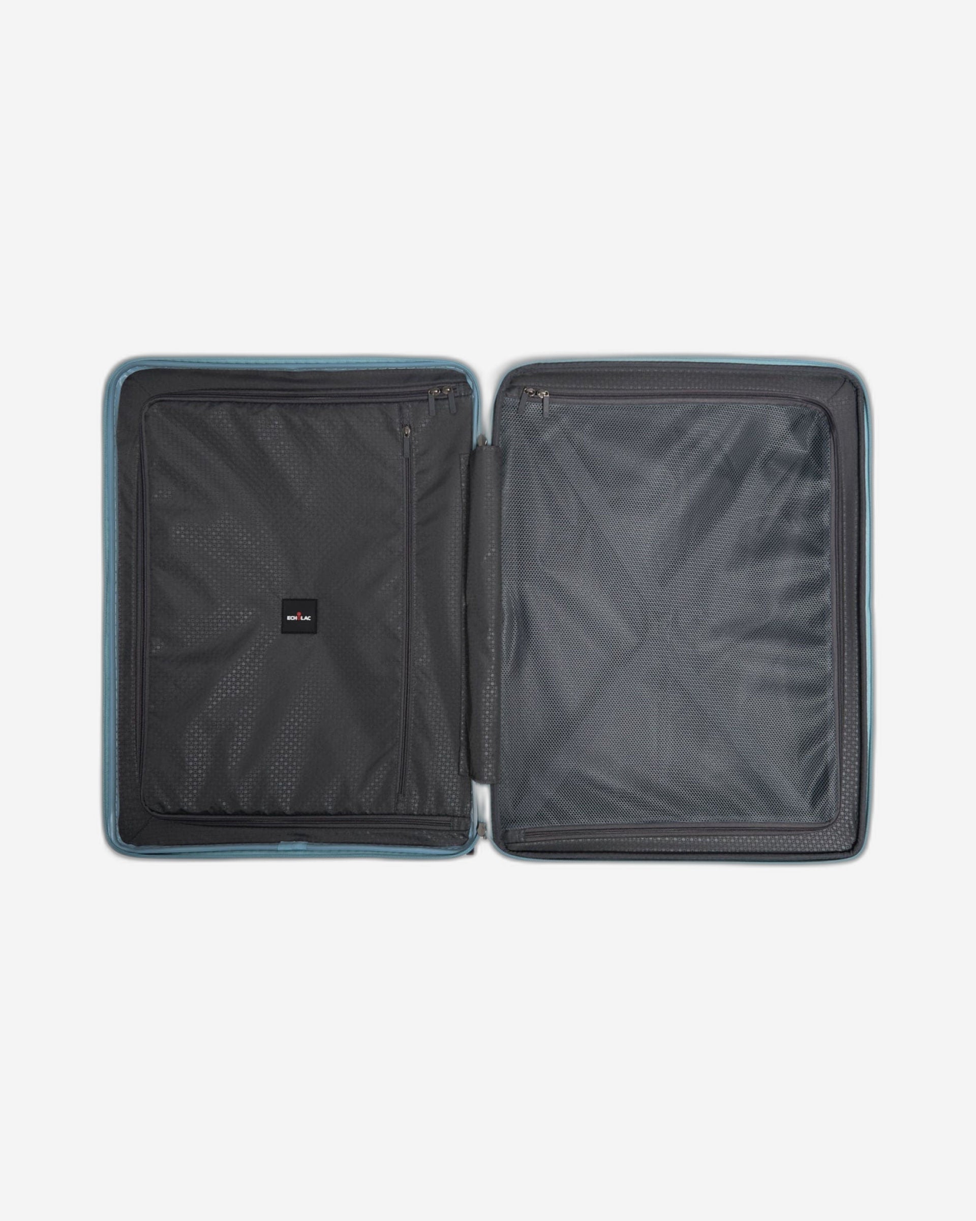 حقيبة سفر إيكولاك فورزا الصلبة القابلة للتوسيع بأربع عجلات مزدوجة، مقاس 75 سم، لون أزرق ساحلي - PW005 28 أزرق ساحلي