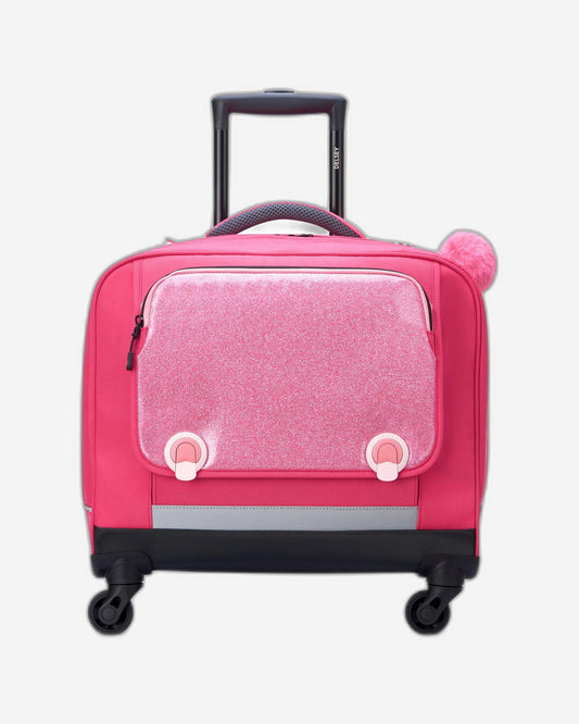 حقائب ديلسي باريس المدرسية بعجلات أفقية باللون الوردي - العودة إلى المدرسة 2022