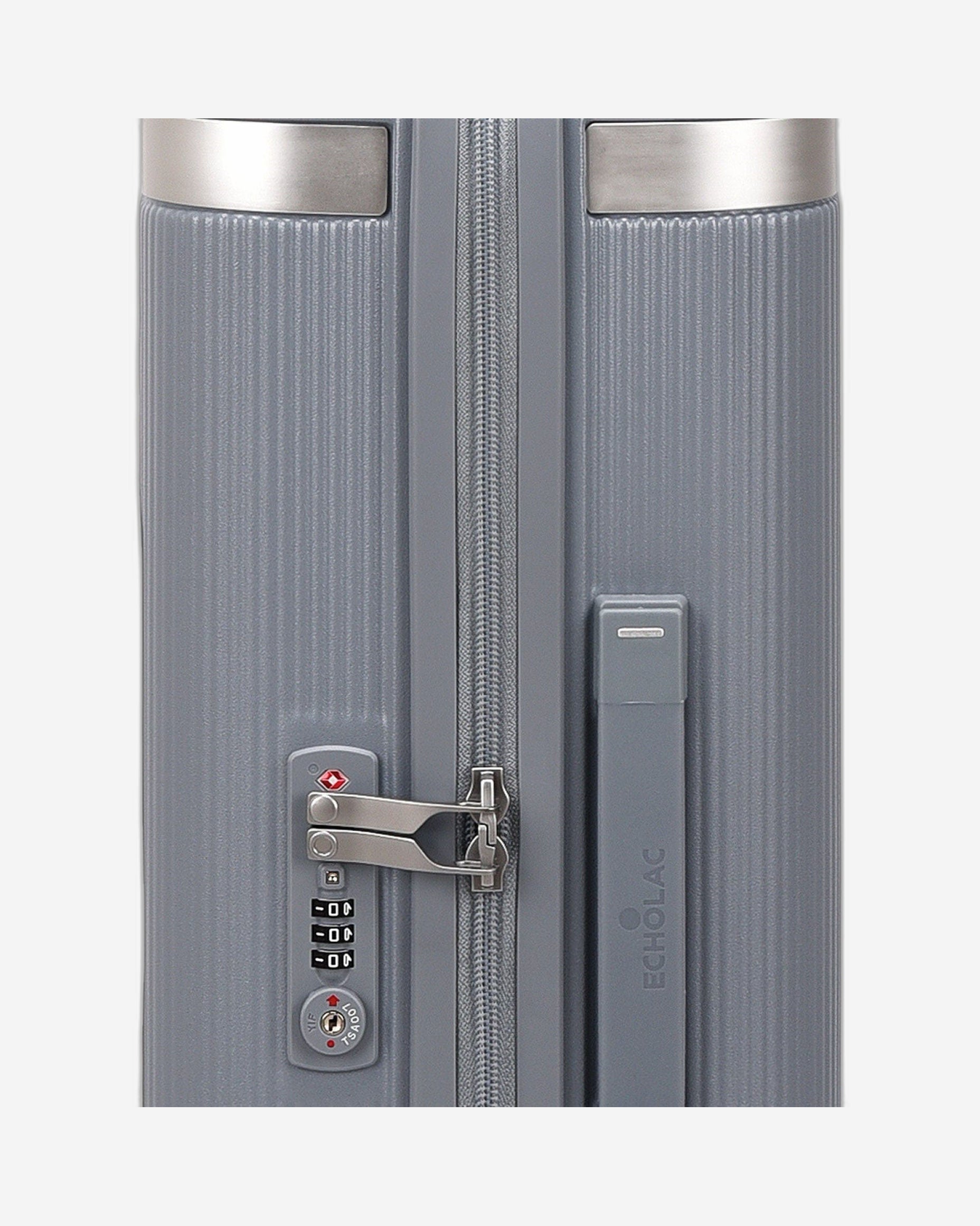 حقيبة سفر صلبة من إيكولاك ديناستي، غير قابلة للتمدد، بعجلات مزدوجة، مقاس 55 سم، لون أزرق ثلجي - PC142