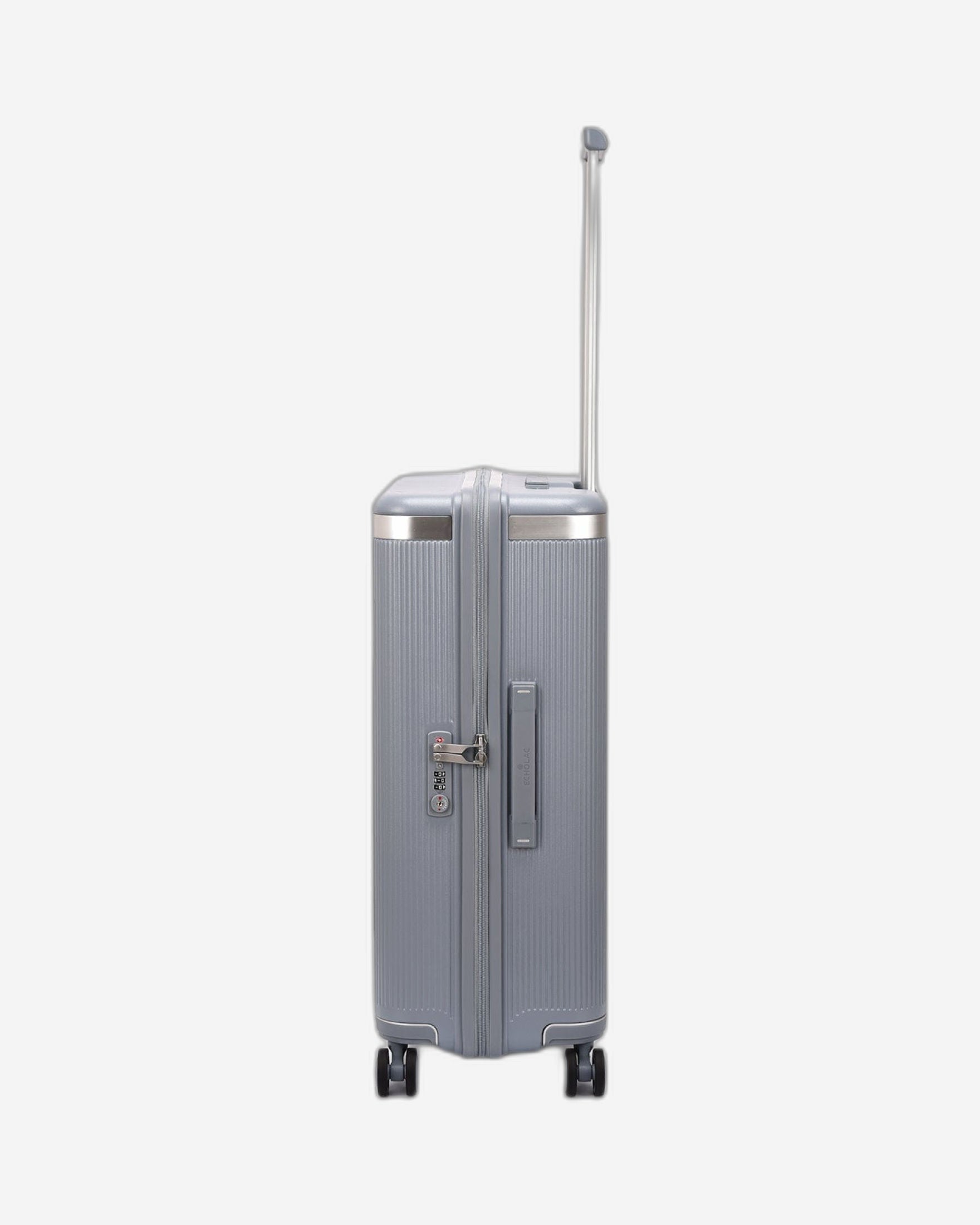 حقيبة سفر إيكولاك ديناستي الصلبة غير القابلة للتمدد، مقاس 67 سم، مزودة بأربع عجلات مزدوجة، لون أزرق ثلجي - PC142A 24 أزرق ثلجي