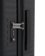 حقيبة سفر إيكولاك سيليسترا صلبة غير قابلة للتمدد، مقاس 54.5 سم، مزودة بأربع عجلات مزدوجة، لون أسود - PC183 20 WOE أسود