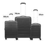 Delsey Lagos 3 Piece Set Non-Expandable Luggage Trolley 55+66+76cm