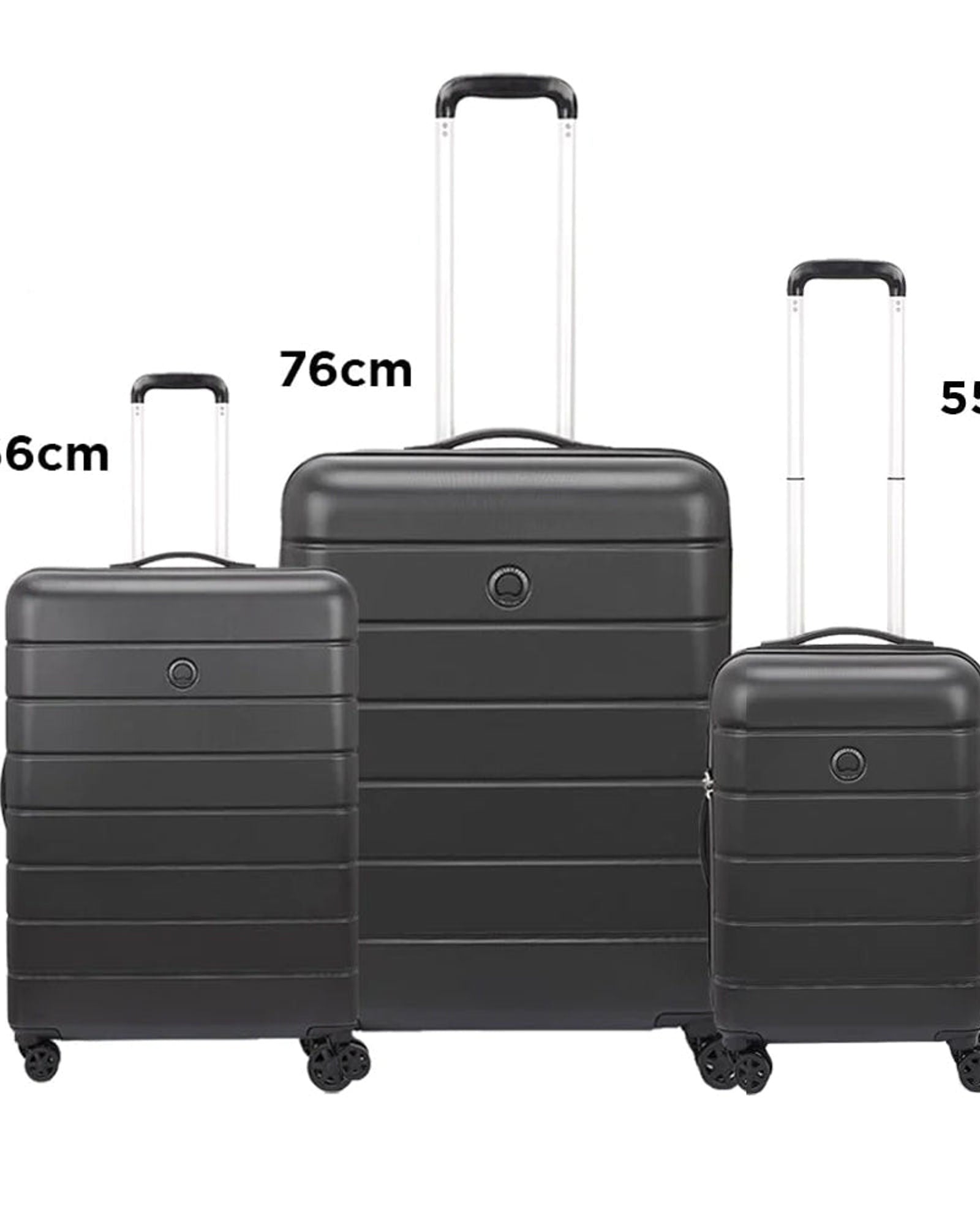 Delsey Lagos 3 Piece Set Non-Expandable Luggage Trolley 55+66+76cm