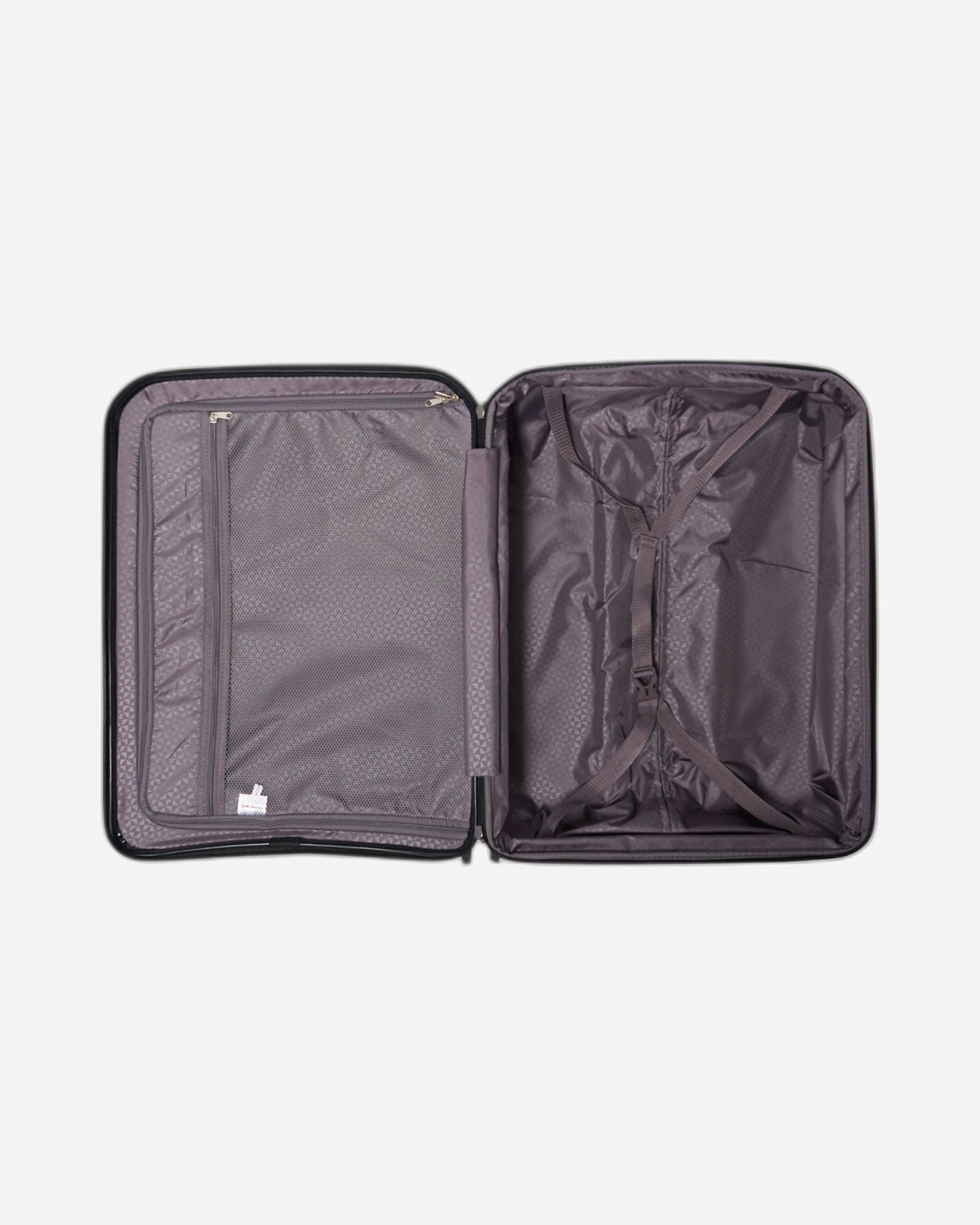 حقيبة سفر صلبة قابلة للتوسيع من إيكولاك لوردنورث، مقاس 68 سم، مزودة بأربع عجلات مزدوجة، لون أسود - PPT008 - 24 أسود