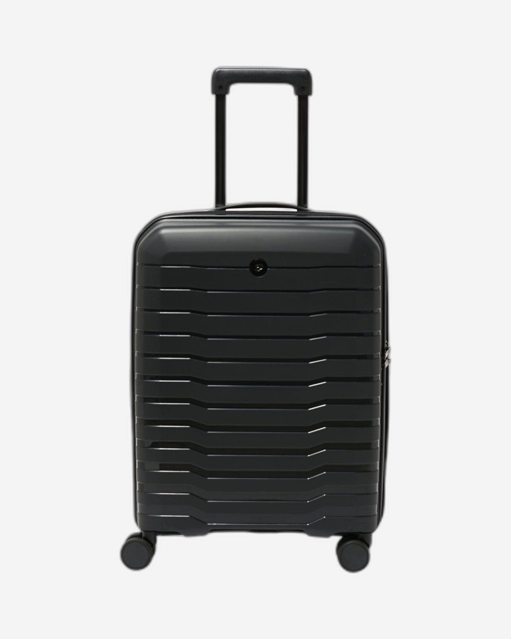 حقيبة سفر صلبة قابلة للتوسيع من إيكولاك لوردنورث، مقاس 58 سم، مزودة بأربع عجلات مزدوجة، لون أسود - PPT008 - 20 أسود