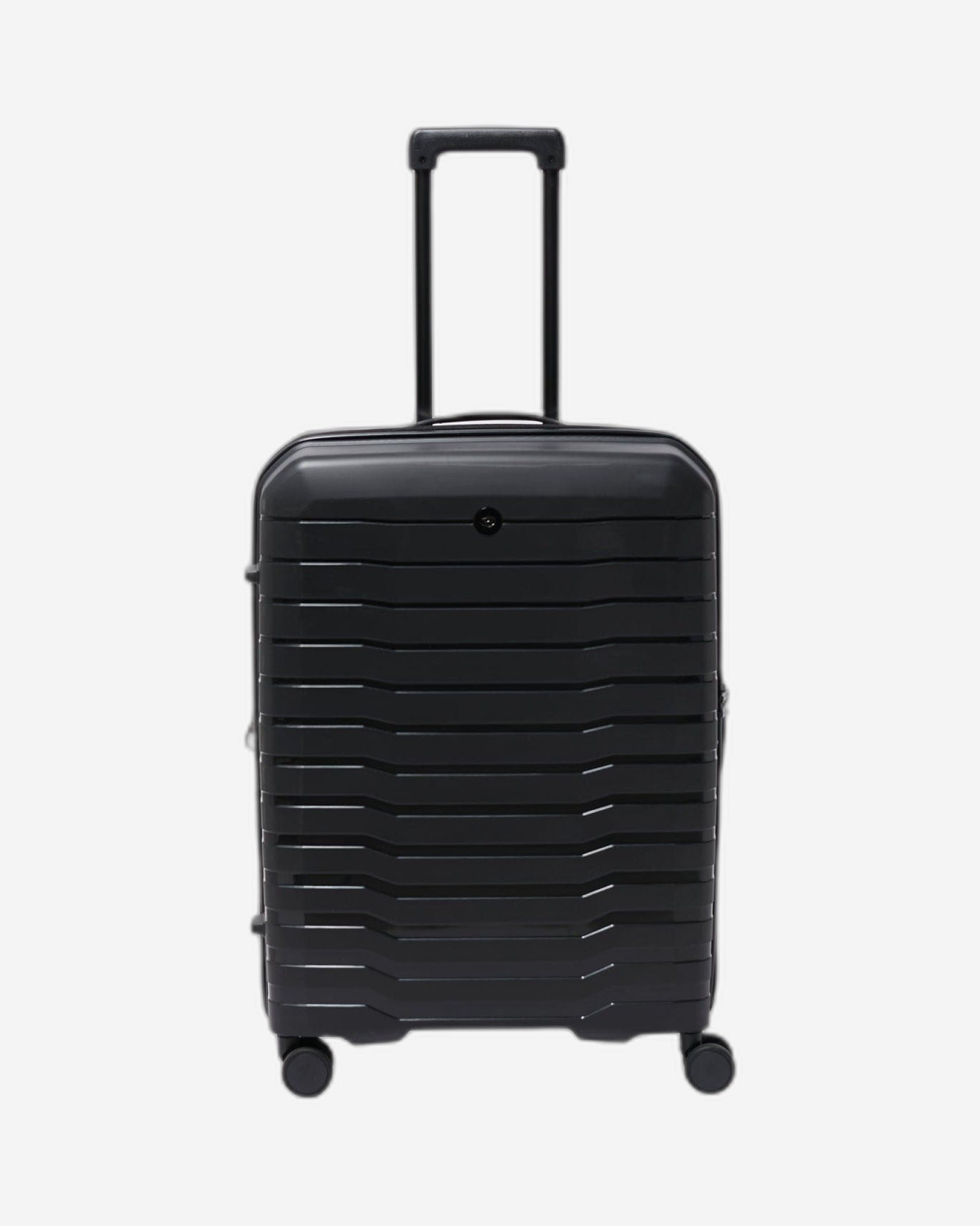 حقيبة سفر صلبة قابلة للتوسيع من إيكولاك لوردنورث، مقاس 68 سم، مزودة بأربع عجلات مزدوجة، لون أسود - PPT008 - 24 أسود