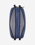 حقيبة أقلام ديلسي باريس للعودة إلى المدرسة 2023، بفتحة سحاب علوي، مقسمة إلى قسمين، طباعة زرقاء - 00338917312