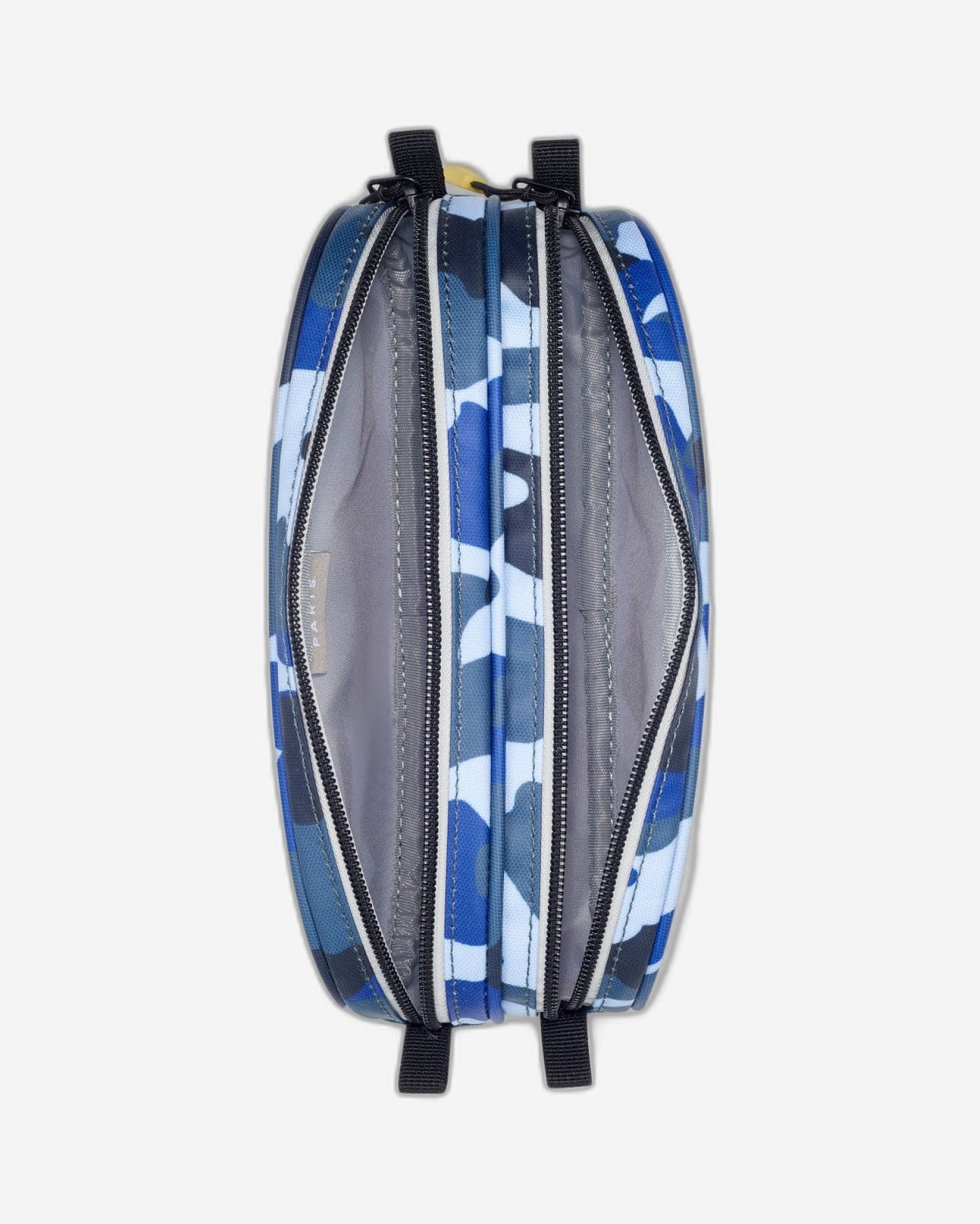 حقيبة أقلام ديلسي باريس للعودة إلى المدرسة 2023 بفتحة سحاب علوي، مقسمة إلى قسمين، لون أزرق مموه - 00338917322