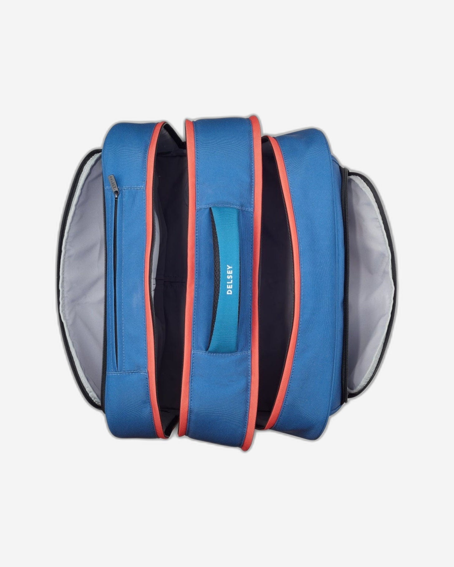 حقيبة ديلسي باريس المدرسية بأربع عجلات أفقية، العودة إلى المدرسة ٢٠٢٣ - ١٥.٦ بوصة، أزرق - ٠٠٣٣٨٩٤٥٢٠٢