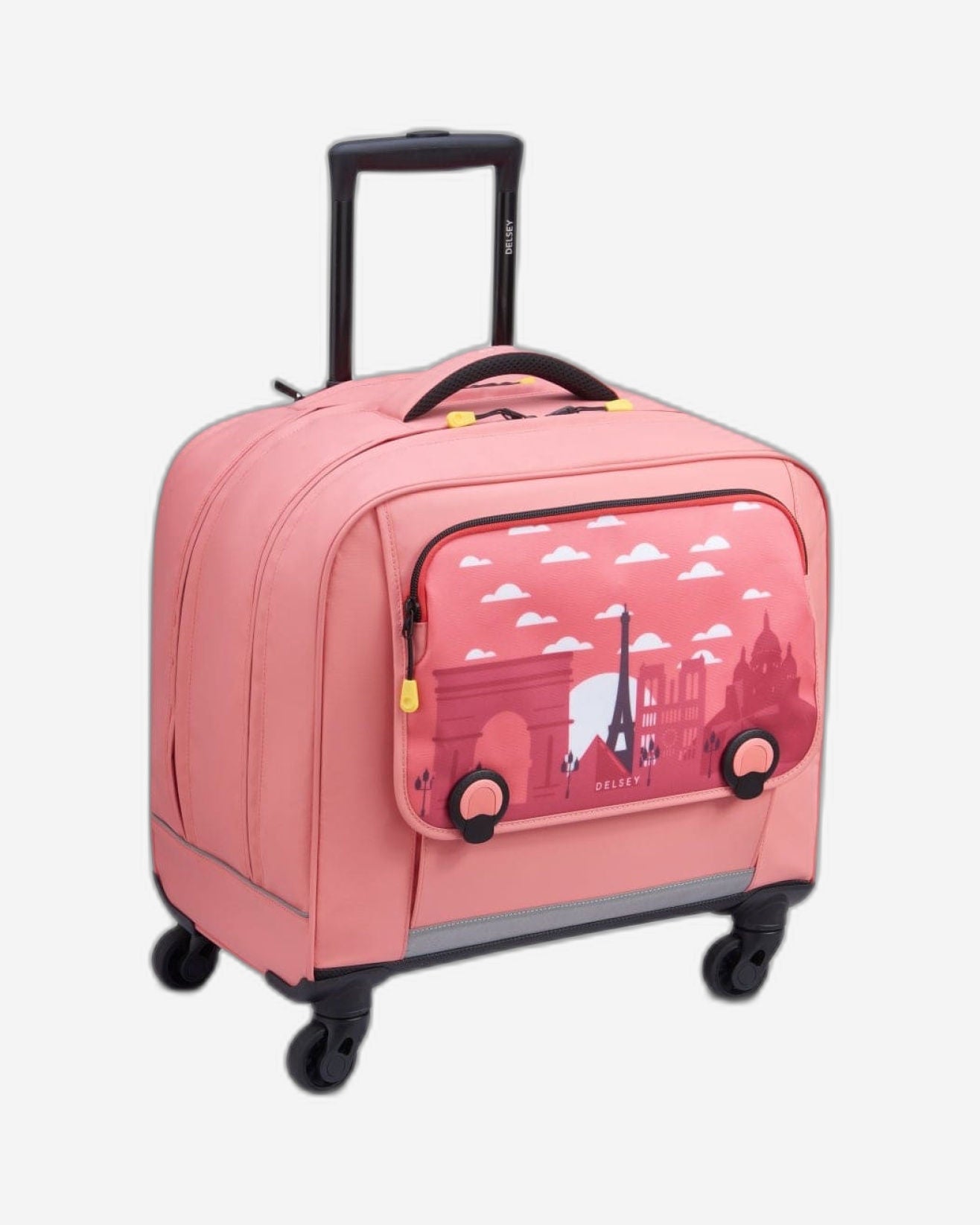 حقيبة مدرسية أفقية من ديلسي باريس للعودة إلى المدرسة 2023، لون وردي