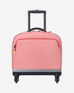 حقيبة ديلسي باريس المدرسية بأربع عجلات أفقية، موديل "العودة إلى المدرسة 2023" - مقاس 15.6 بوصة، طباعة وردية - 00338945219